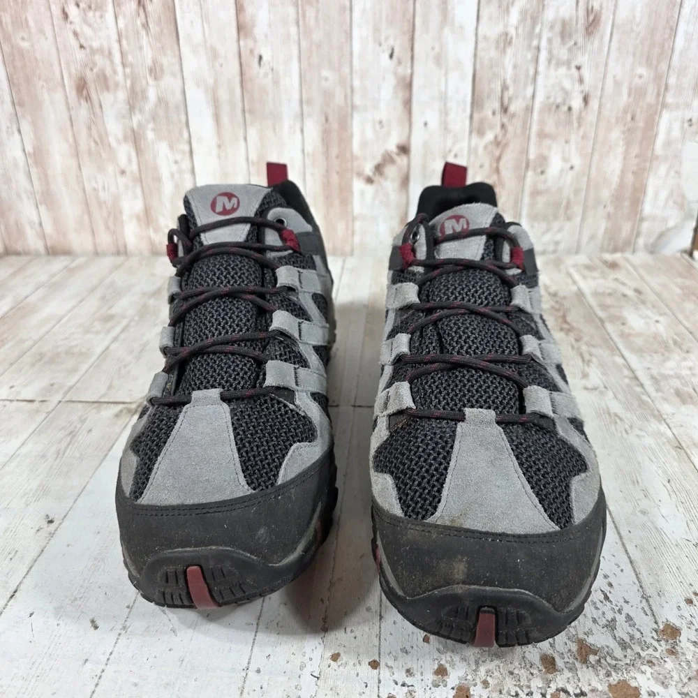 Merrell Alverstone Waterproof Hiking Shoes Black Grey Red J84279W Mens 13 W